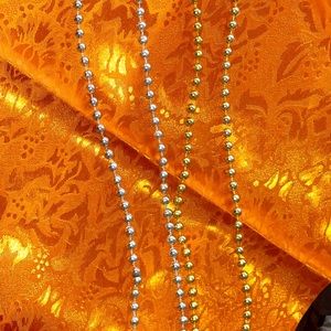 Plastic silver and gold  bead necklace